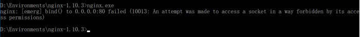 nginx启动失败（bind() to 0.0.0.0:80 failed (10013: An attempt was made to access a socket...permissions)