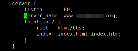 nginx服务警告conflicting server name “bbs.xxxxxx.com”  on 0.0.0.0:80, ignored